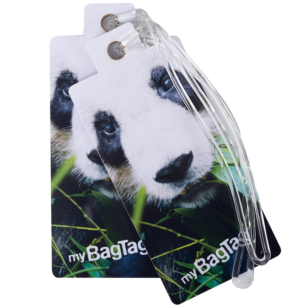 MyBagTag Panda Luggage Tag Set 2pce Peter s of Kensington