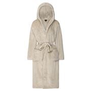Brogo - Luxe Supersoft Micro Mink Bathrobe Hooded S/M Sand