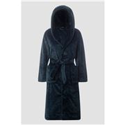 Brogo - Luxe Supersoft Micro Mink Bathrobe Hooded S/M Ink