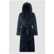 Brogo - Luxe Supersoft Micro Mink Bathrobe Hooded Large Ink