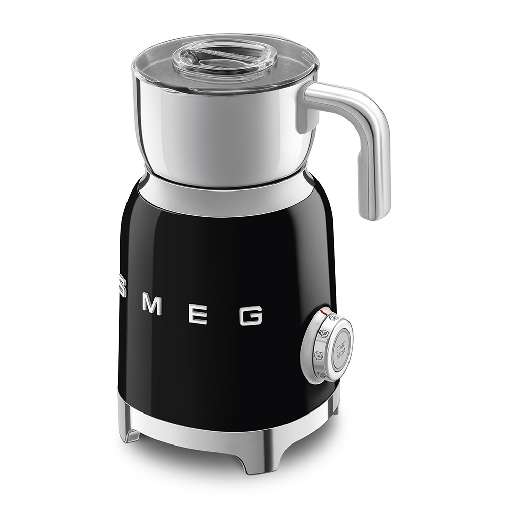 Smeg 50's Retro Milk Frother MFF01BLAU Black Peter's of Kensington