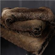 MM Linen - Snug Faux Fur Throw Chocolate 150x180