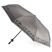 Clifton - Black Dogs on Grey Fabric Umbrella with Dog Handle