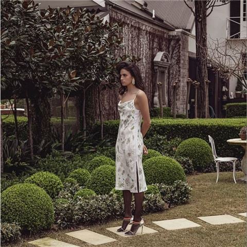 Luna Atelier - Elvira Midi Slip Dress Maharaja's Jewels Size 8/Small