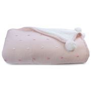 Bubba Blue - Confetti Knit Blanket Pink & White