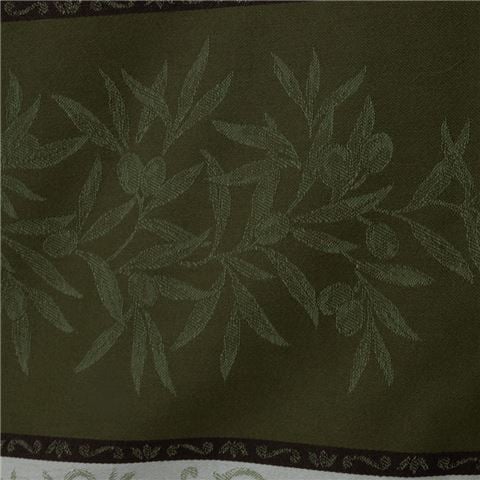 L'Ensoleillade Jacquard Olive Green Tablecloth 350x160cm - Peter's of Kensington