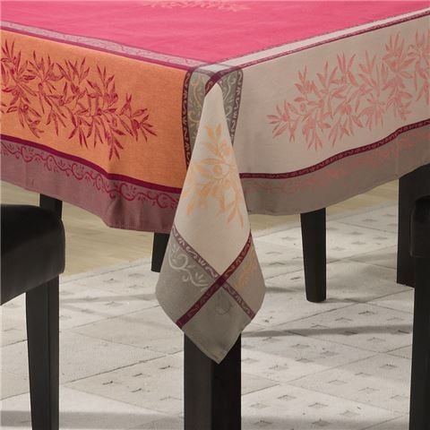 L'Ensoleillade Jacquard Red Tablecloth 300x160cm - Peter's of Kensington