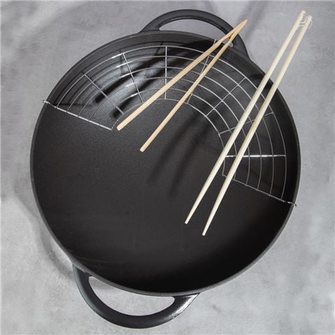 Chasseur Wok w/Lid Matte Black 37cm/4.5L Set 5pce - Peter's of Kensington