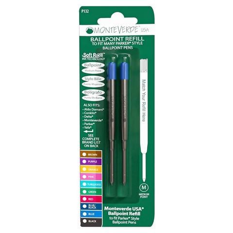 Monteverde - Parker Ballpoint Refill Set Blue Medium Point 2pce