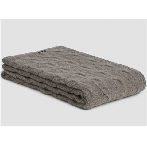 Bemboka - Angora Fine Merino Chunky Cable Throw Mocha