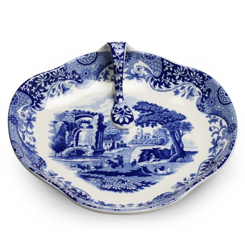 Spode Blue Italian Serving Tray with Handle - Peter's of Kensington