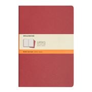 Moleskine - Cahier Ruled Notebook Large Deep Red Set 3pce