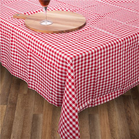 Rans - Gingham Tablecloth Large Red 150x300cm