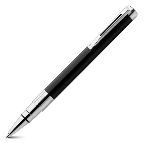 Waterman Perspective Black Ballpoint Pen with Chrome Trim - Peter's of Kensington