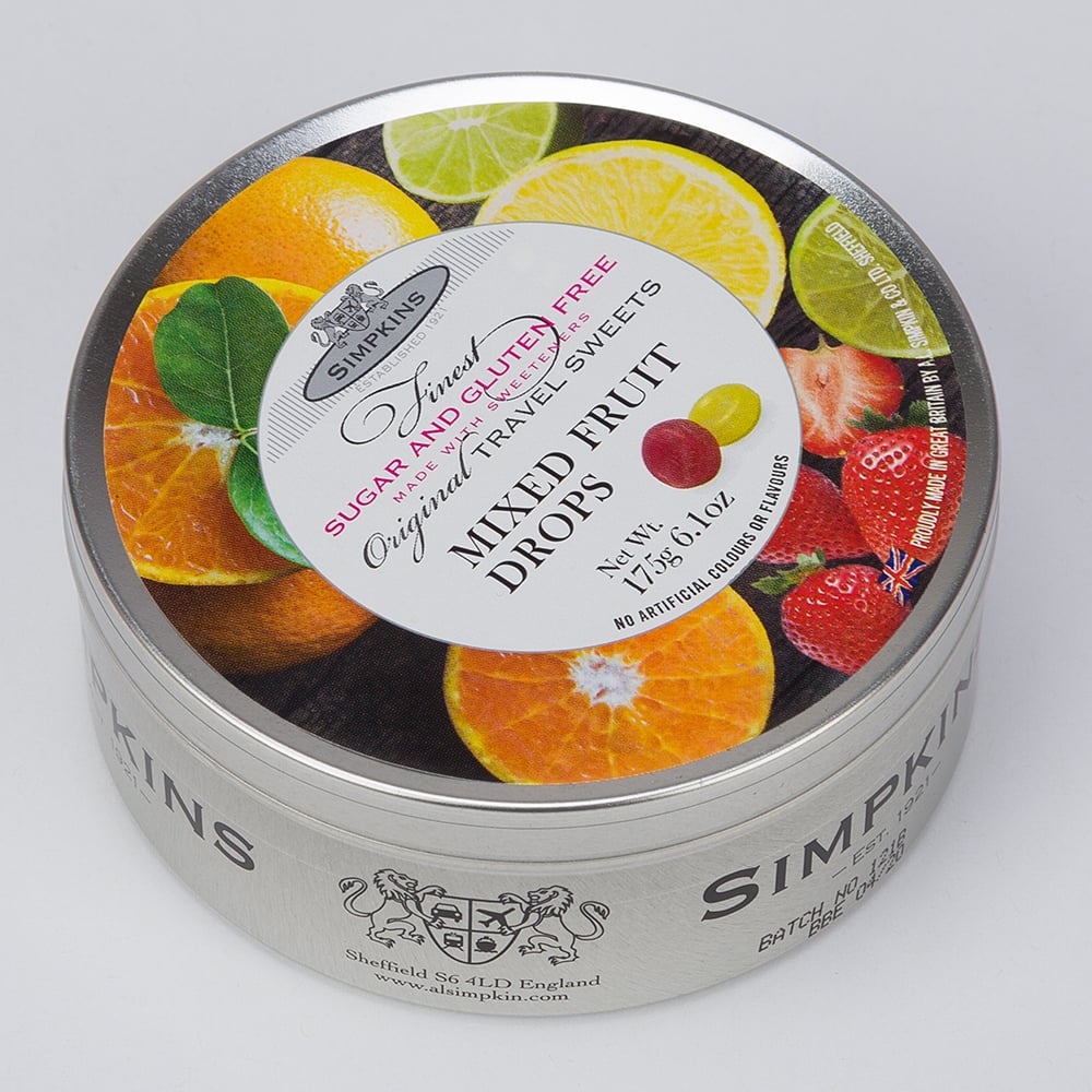 Simpkins - Sugar/Gluten Free Mixed Fruit Travel Sweets 175g | Peter's ...