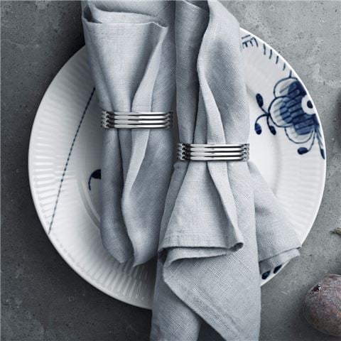 Georg Jensen - Bernadotte Napkin Ring Set S/Steel 2pce