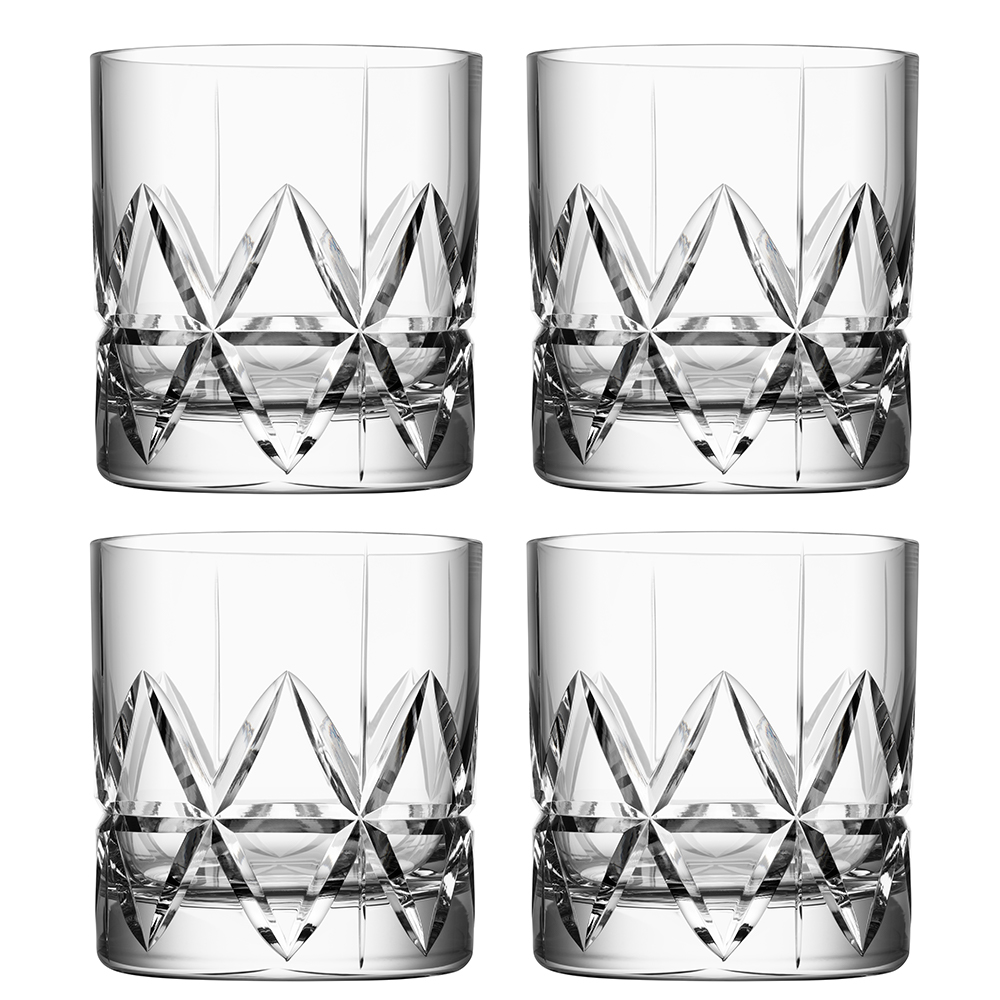 Orrefors Peak Double Old Fashioned Set 4pce Peter's of Kensington