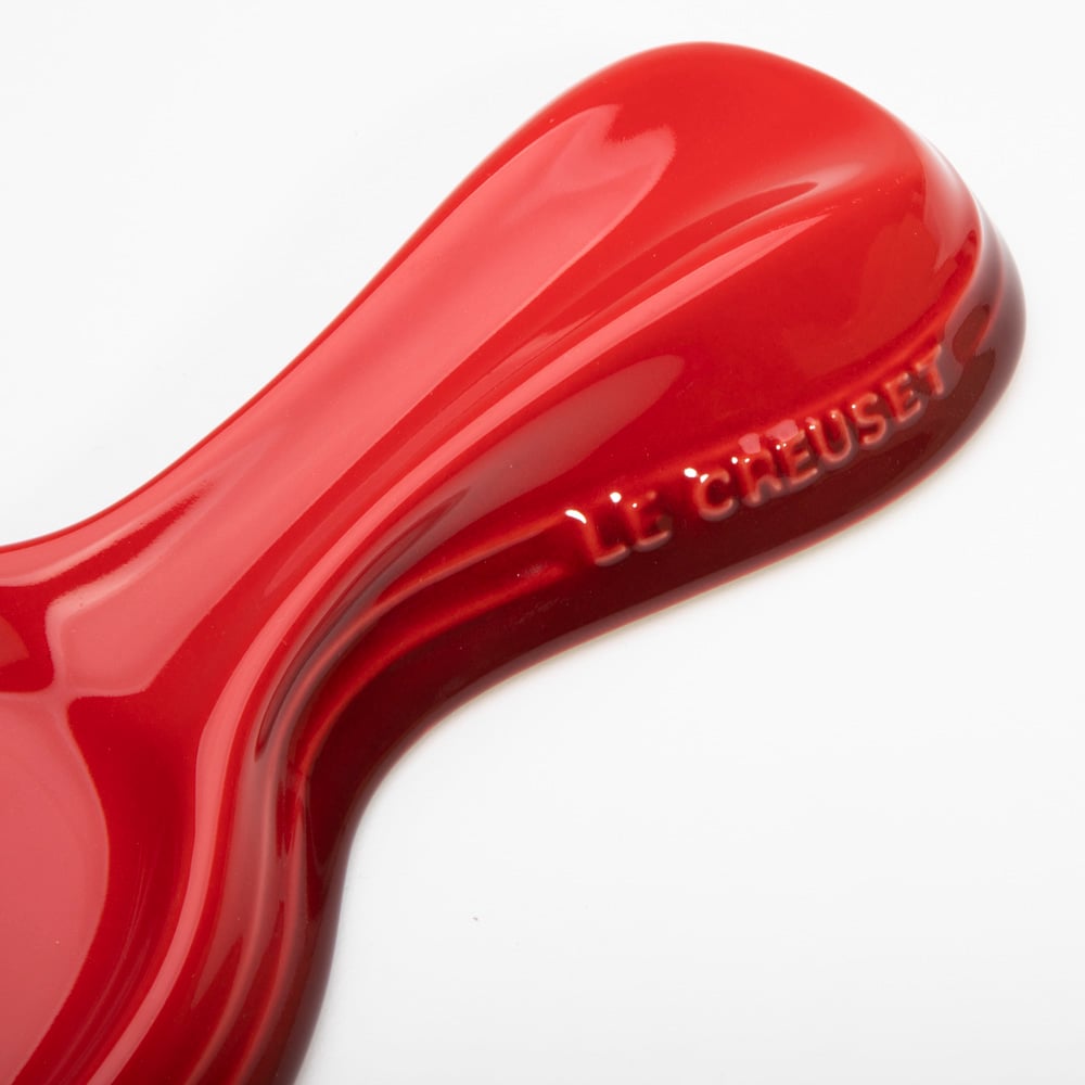 Le Creuset Stoneware Spoon Rest Cerise Red 25cm Peter's of Kensington
