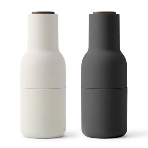 Audo Copenhagen - Bottle Grinder w/Walnut Lid Ash & Carbon Set 2pce