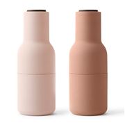 Menu - Bottle Grinder w/Walnut Lid Pink & Beige Set 2pce