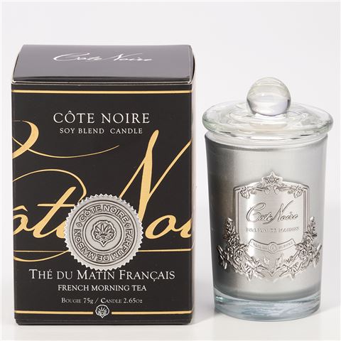 Cote Noire - French Morning Tea Candle Silver 75g | Peter's of Kensington