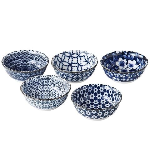 Japanese Ceramics Nami Dipping Bowl 5pce 9cm - Peter's of Kensington