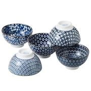 Japanese Ceramics - Nami Rice Bowl 5pce 12cm