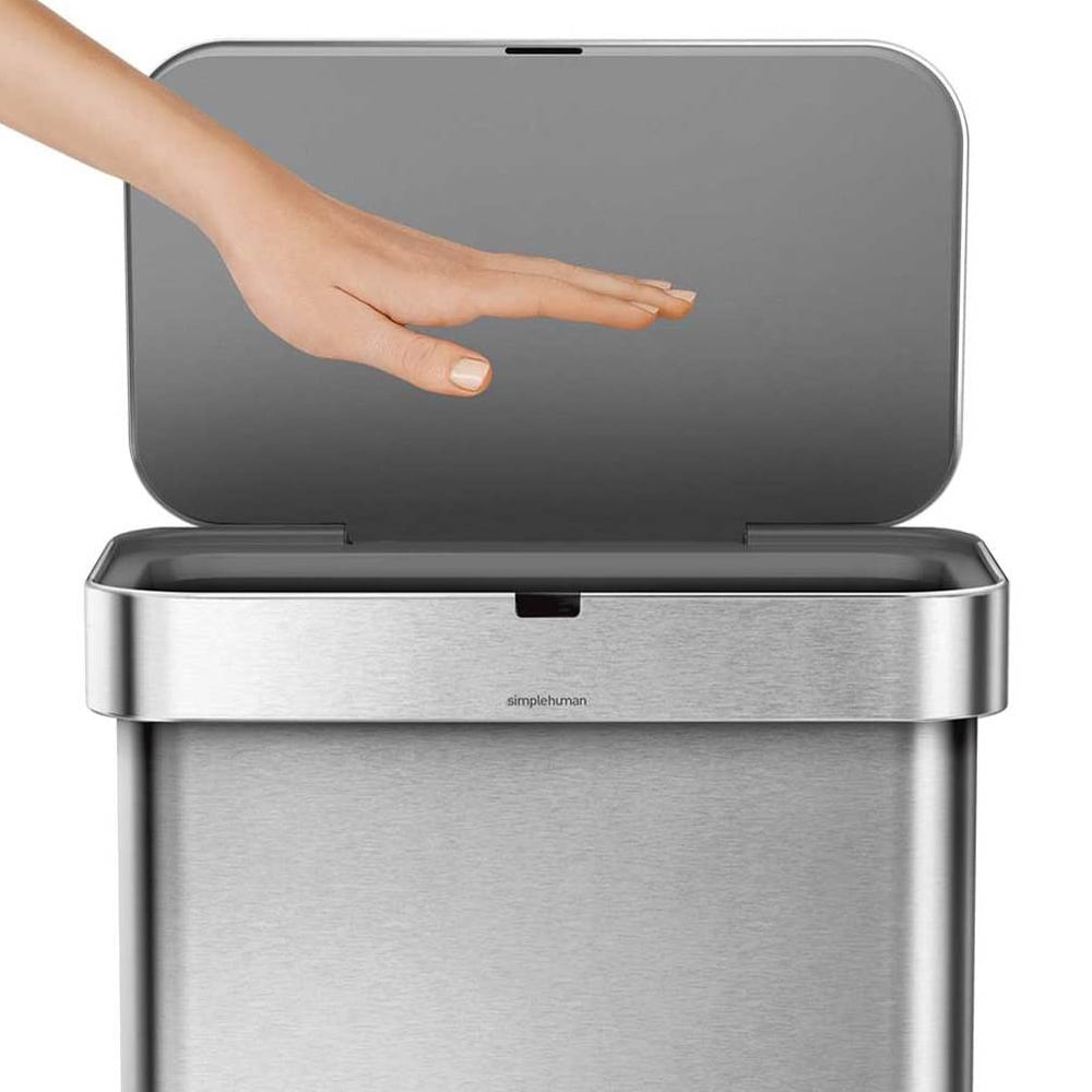 Simplehuman Voice & Motion Sensor Bin Stainless Steel 58L Peter's