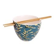 Luxe By Peter's - Eastern Bowl Cranes W/Chopsticks Blue
