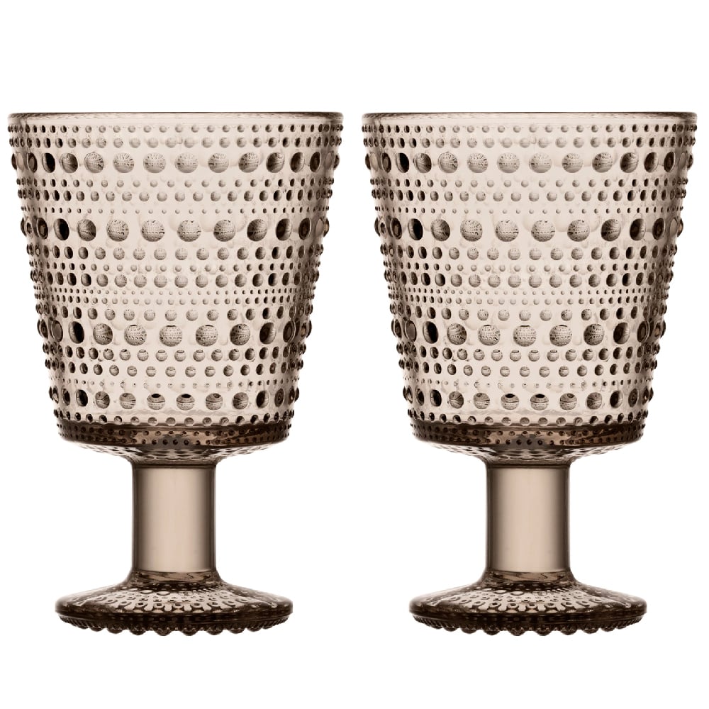 iittala Kastehelmi Universal Glass Linen 260ml Set 2pce Peter's of