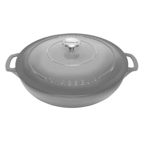 Chasseur Low Round Casserole Dish Celestial Grey 30cm/2.5L - Peter's of Kensington