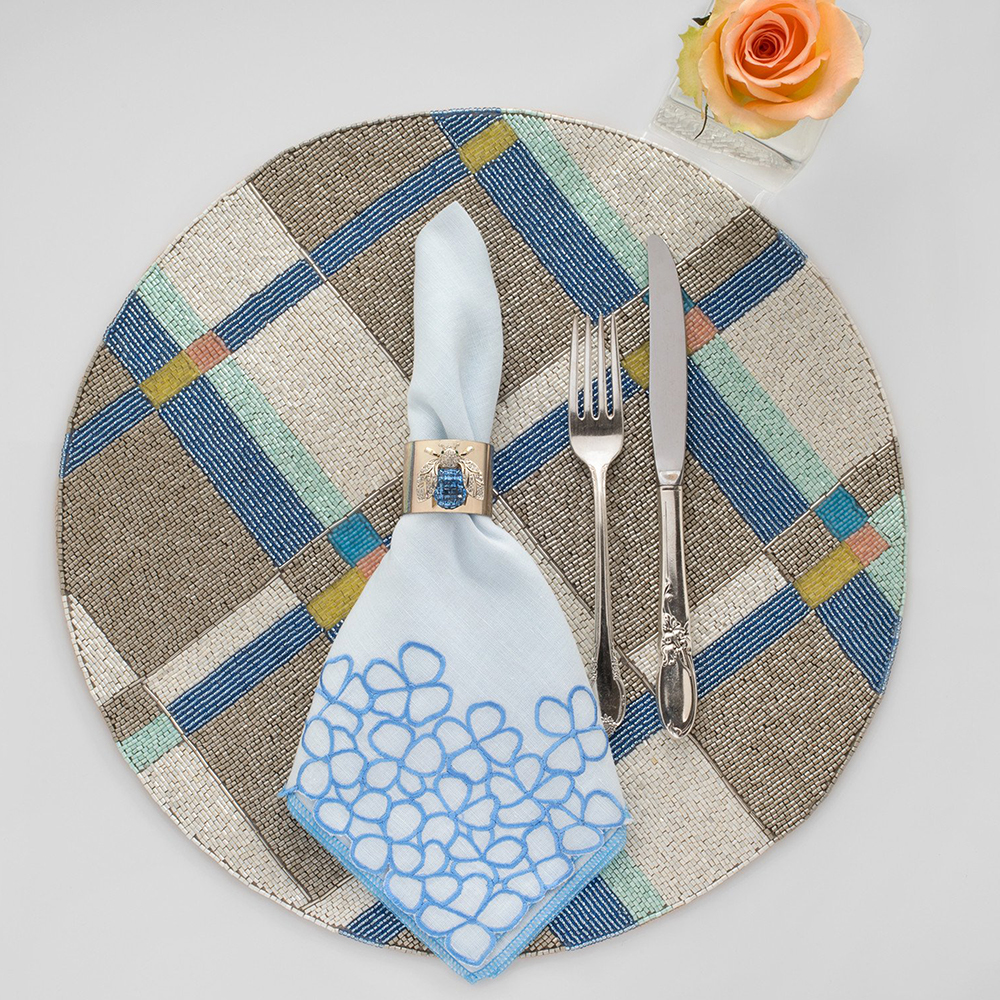 Joanna Buchanan - Hydrangea Dinner Napkins Blue Set 2pce | Peter's of