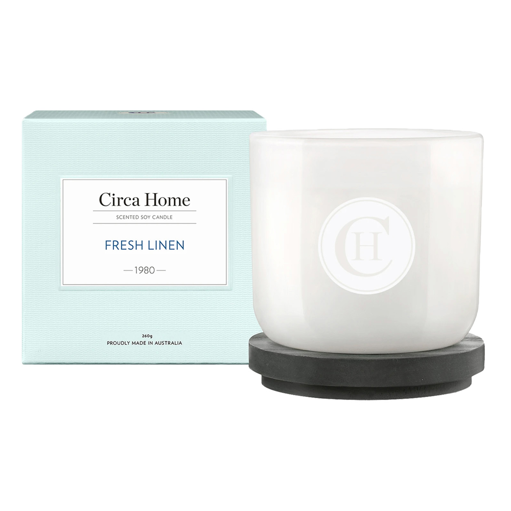 Circa Home Fresh Linen (1980) Soy Candle 260g Peter's of Kensington