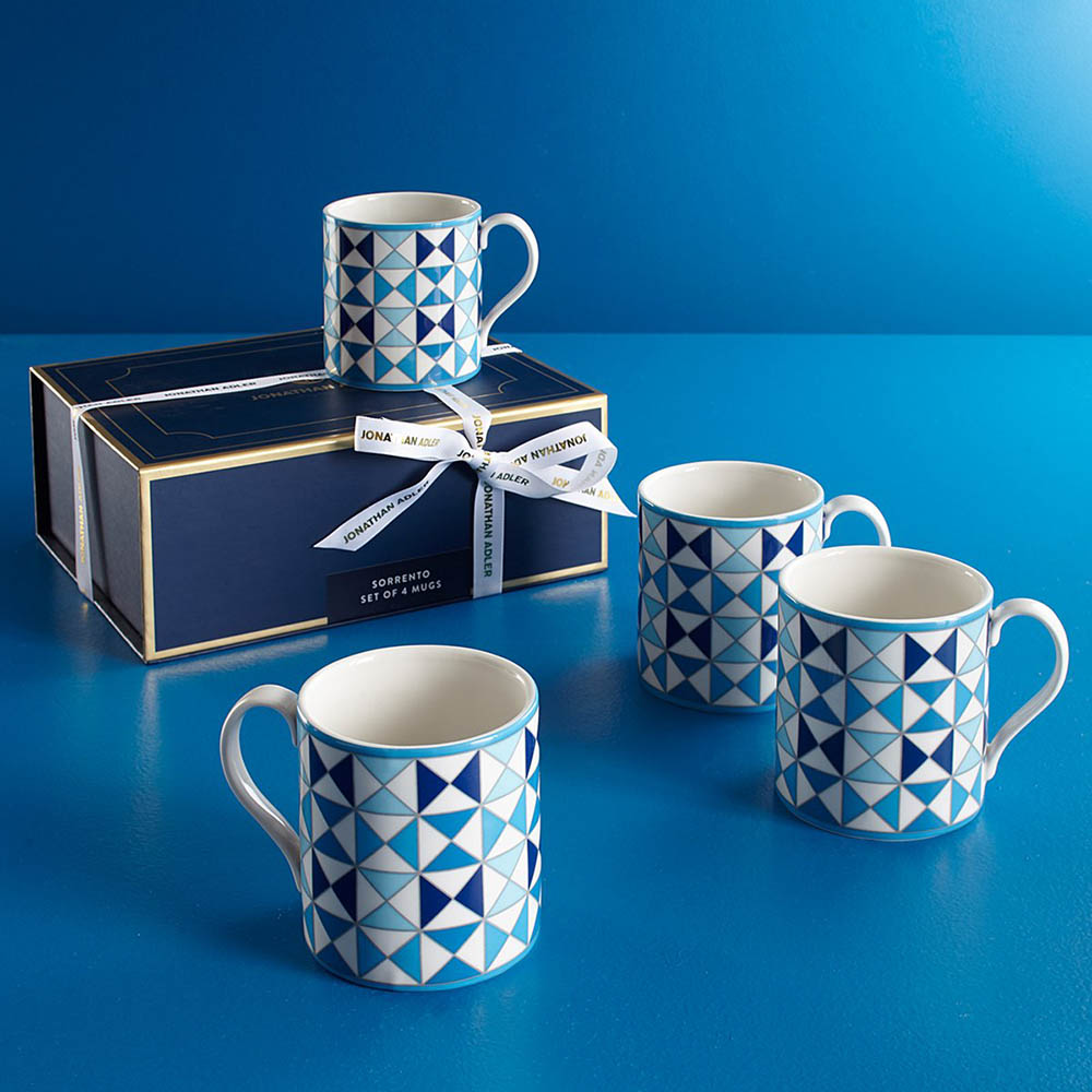 Jonathan Adler Sorrento Mug Set 4pce Peter's of Kensington