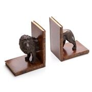 The Original Book Works - Lion Bookends Bronzed Brown Pair
