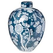 Florabelle - Camille Jar with Lid Blue and White Large