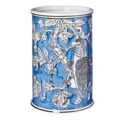 Florabelle - Cockatoo Cylinder Vase Blue and White