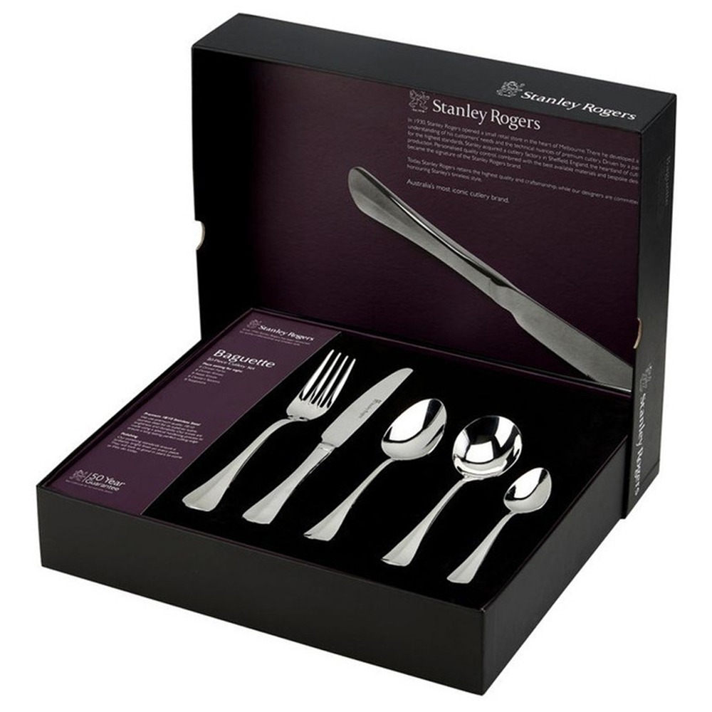 Stanley Rogers 70-Piece Baguette Stainless Steel Cutlery Set - Complete Flatware Service 8 thumbnail image