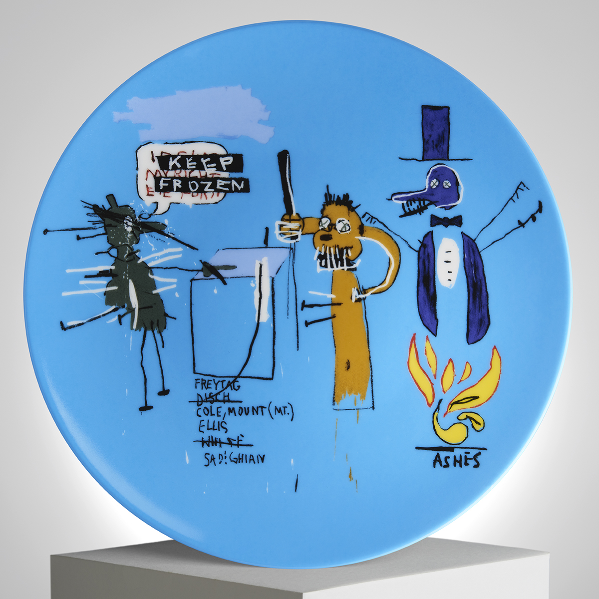 Ligne Blanche Basquiat 'Keep Frozen' Limoges Plate 21cm