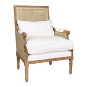 Hicks - Caned Armchair White