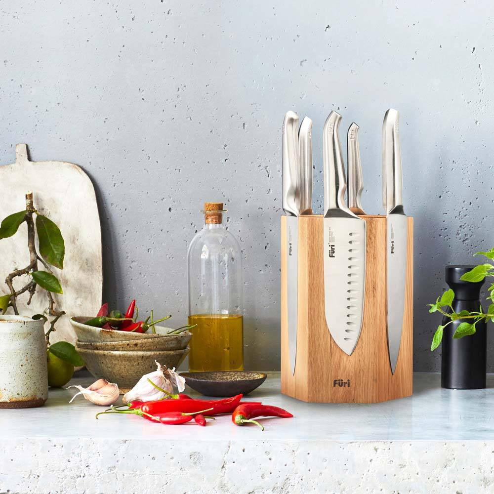 furi pro magnetic hexagonal knife block