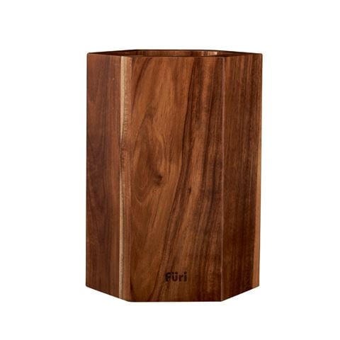 Furi Magnetic Hexagonal Knife Block Acacia - Peter's of Kensington