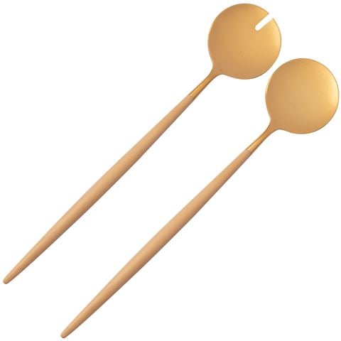 Cutipol Goa Beige/Matte Gold Salad Set 2pce - Peter's of Kensington