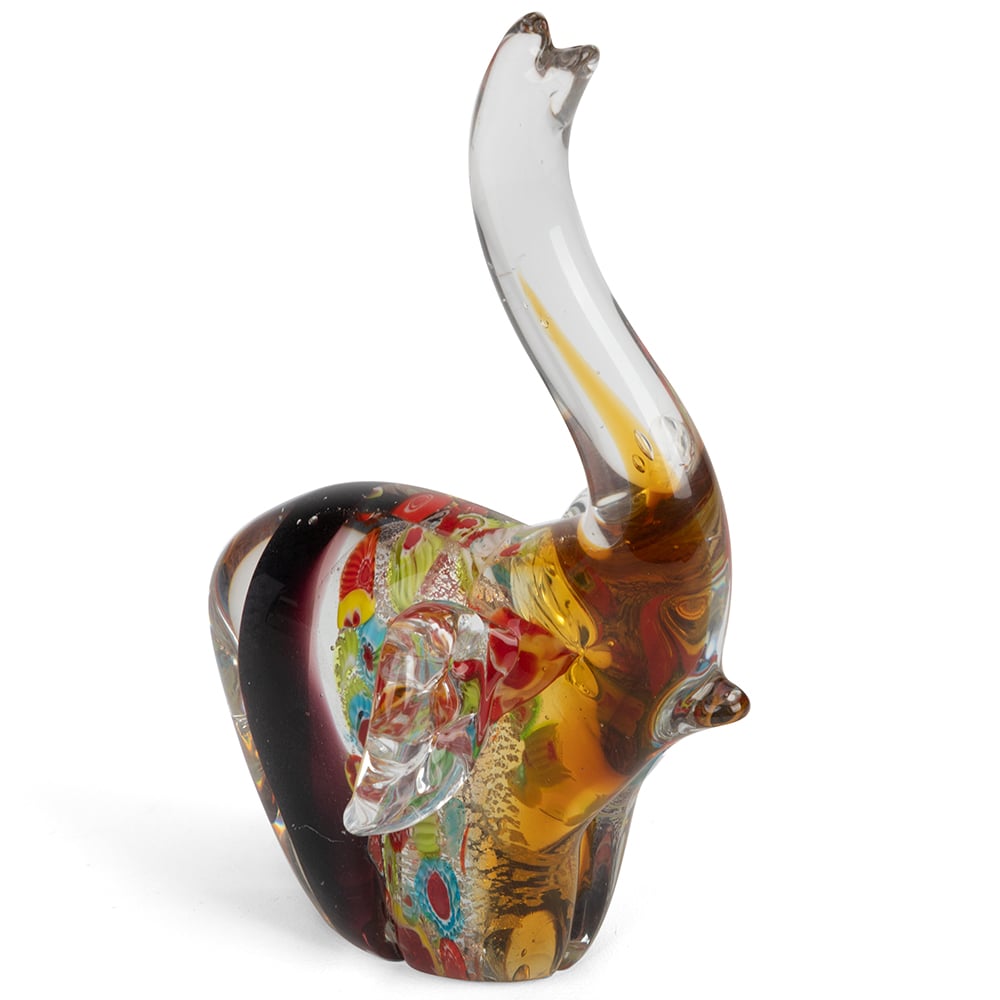 Zibo Coloured Glass Elephant Peter's of Kensington