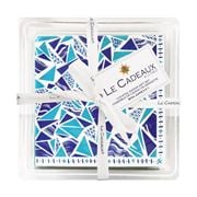 Le Cadeaux - Santorini Paper Napkins with Acrylic Tray