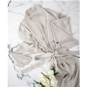 Silk Magnolia - Silk Robe Large Pearl Grey