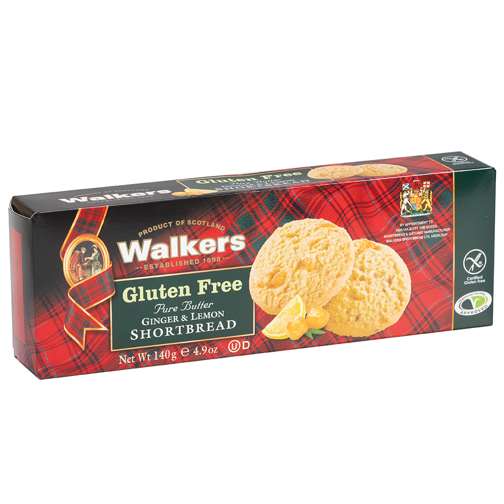 NEW Walkers Gluten Free Shortbread Ginger & Lemon 140g | eBay