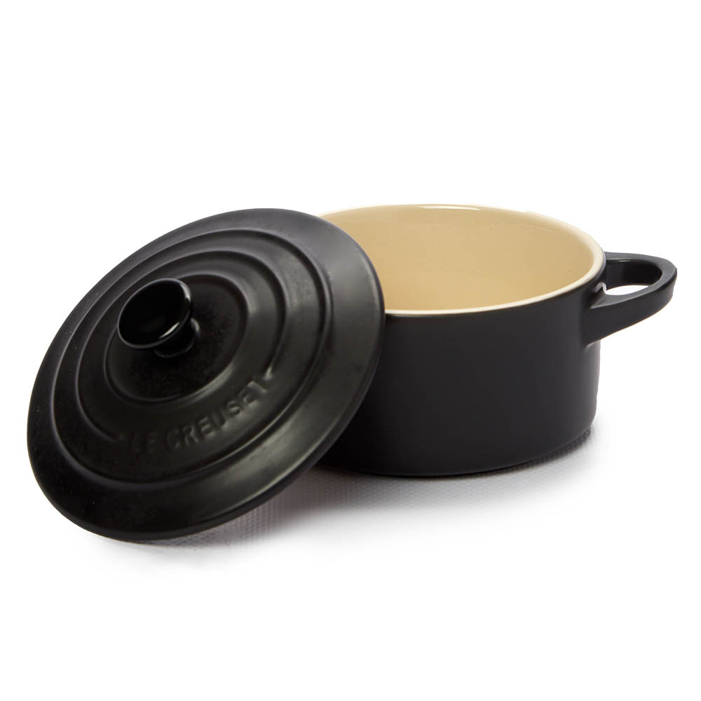 Le Creuset Stoneware Mini Casserole Dish Black Satin Peter's of