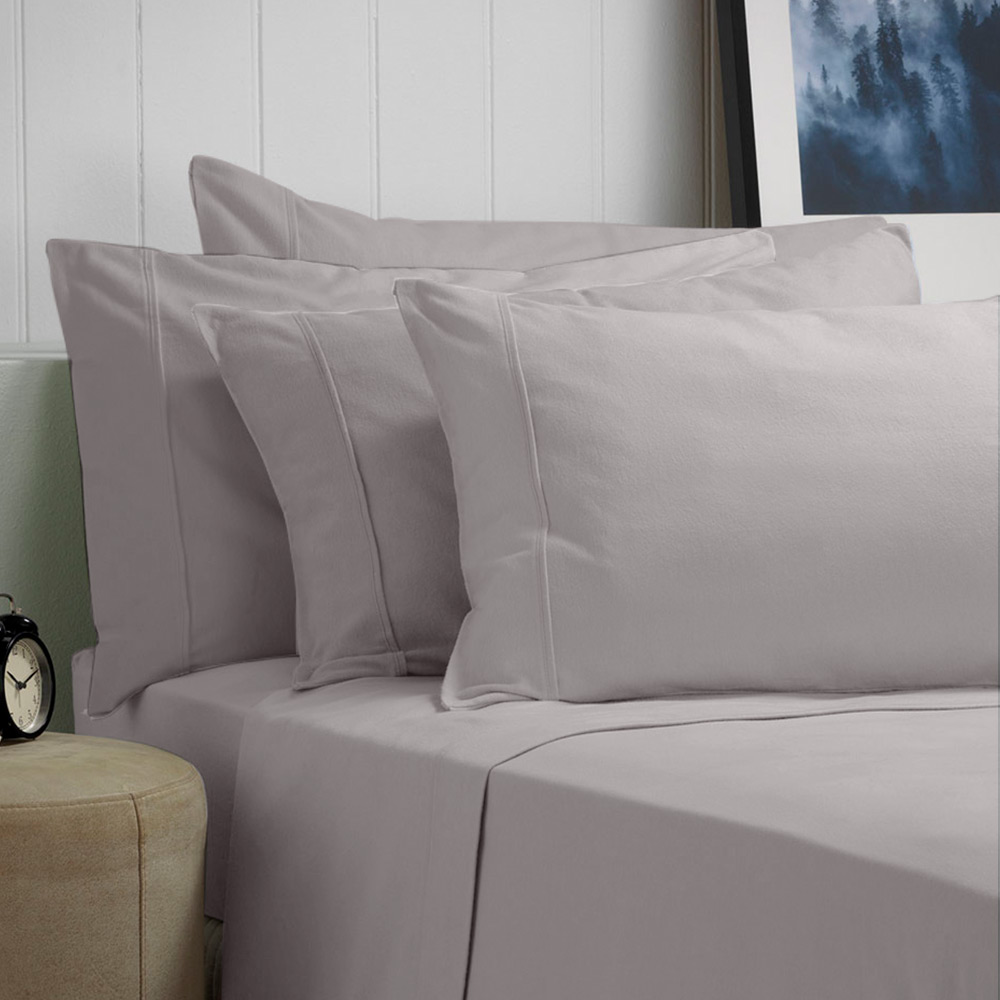 Super King Flannelette Sheet Set Soft and Cosy Brushed Cotton Twill50cm Drop 