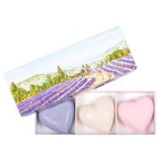 La Savonnerie De Nyons - Heart Soaps Set Lavender 3pce